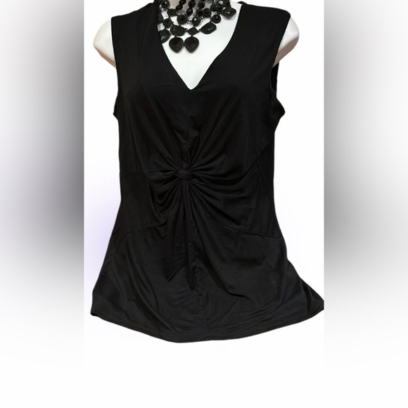 Jessica black Knot Detail sleeveless less Top Sz M - Picture 9 of 9